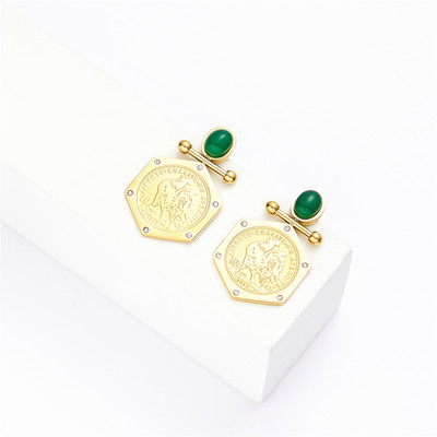 LUIZADA 2022 jún najpredávanejšie doplnky svadobné šperky sada pre ženy portrét mince z nehrdzavejúcej ocele s náhrdelníkom a náušnicami