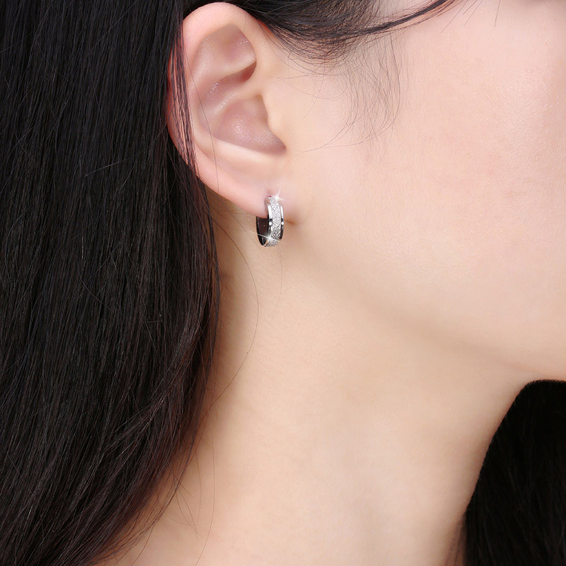 Cercei antialergici cu cataramă din oțel titan pentru femei Tide Fashion cercei din oțel inoxidabil punk Bijuterii de modă unisex