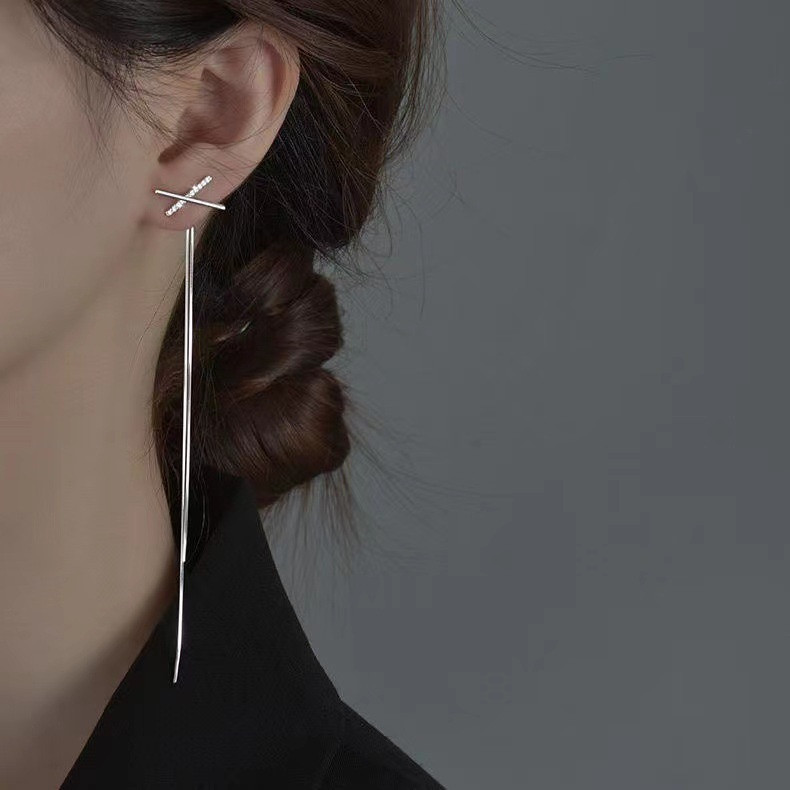 Új divatos egyszerű bojtos lánc ejtős fülbevaló nőknek, hosszú lógó fülbevaló piercing fülvonal Divatos fülékszer kiegészítők