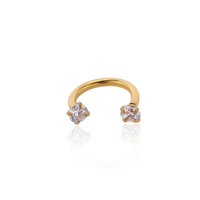 2 buc. Inel unisex cu filet intern circular barbell buză nas potcoavă septum Helix piercing ureche cartilaj lobi cercei