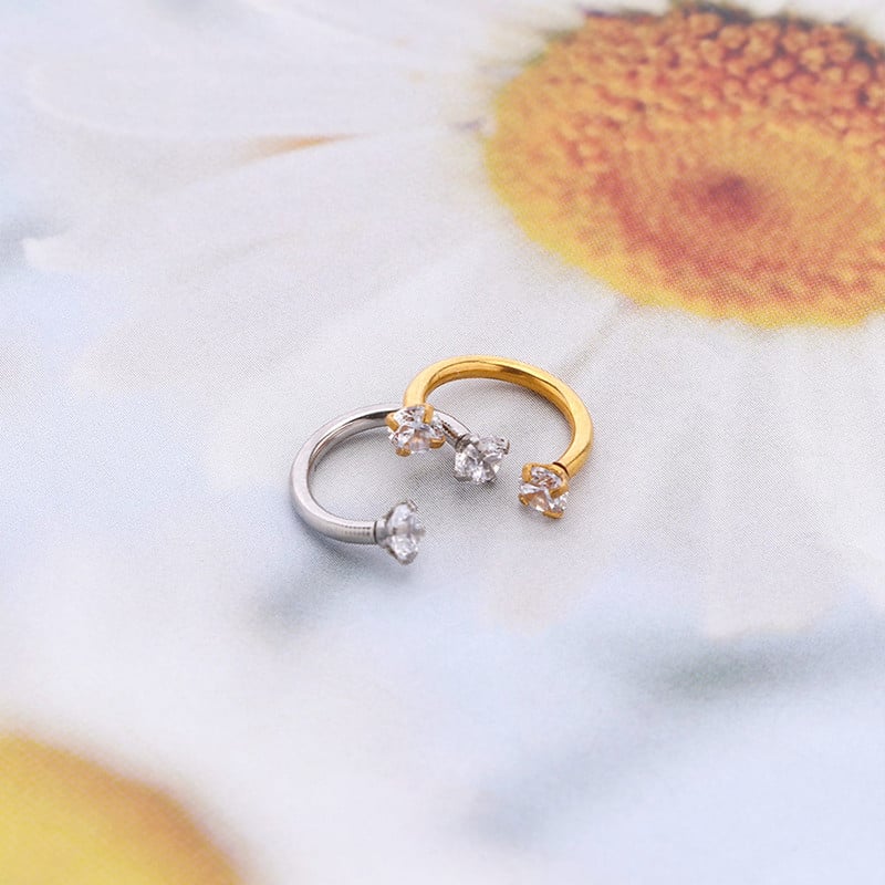 2 buc. Inel unisex cu filet intern circular barbell buză nas potcoavă septum Helix piercing ureche cartilaj lobi cercei