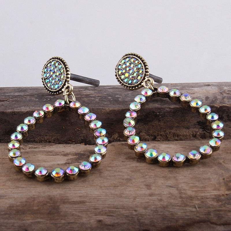 RH divatos ékszer szett természetes kőből és üvegből készült hosszú csomózott csepp medál nyaklánc fülbevaló szett női ajándék Dropship