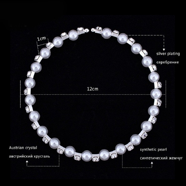 Mados vestuvių nuotakų papuošalų rinkinys Pearl Party Prom Sidabrinės spalvos krištolo apyrankės karoliai Auskarai moterims papuošalų rinkiniai