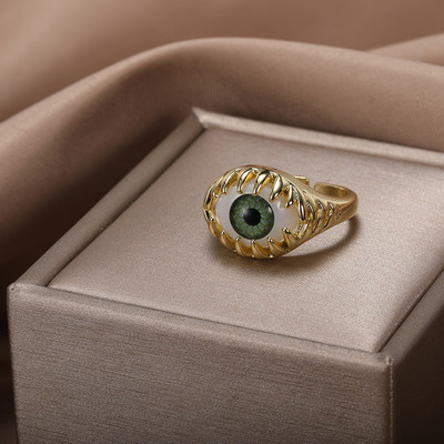 Vintage Šarene zle oči Ljubavni prsten u obliku srca za žene Zlatna boja Turska zvijezda Mjesec prstenjak jeftini artikli novo u božićnim darovima