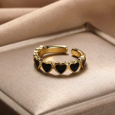 Vintage Šarene zle oči Ljubavni prsten u obliku srca za žene Zlatna boja Turska zvijezda Mjesec prstenjak jeftini artikli novo u božićnim darovima