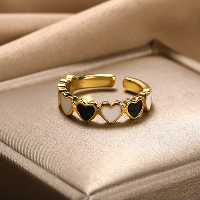 Vintage Šarene zle oči Ljubavni prsten u obliku srca za žene Zlatna boja Turska zvijezda Mjesec prstenjak jeftini artikli novo u božićnim darovima