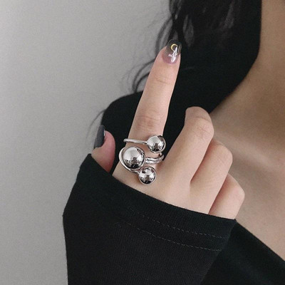 Inel vintage cu note de argint thailandeze, cu cinci linii, pentru femei, fete, accesorii de petrecere cu personalitate la modă, bijuterii noi la tendință 2021