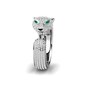 Δώρο κοσμήματος για πάρτι για πάρτι για μονό σεξ με δαχτυλίδι για πάρτι FDLK Fashion Full Crystal Inlaid Leopard