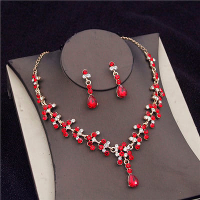 Seturi superbe de bijuterii de mireasă din cristal, la modă, diademe, cercei, coliere, set pentru femei, rochie de mireasă, coroană, coliere, set de cercei