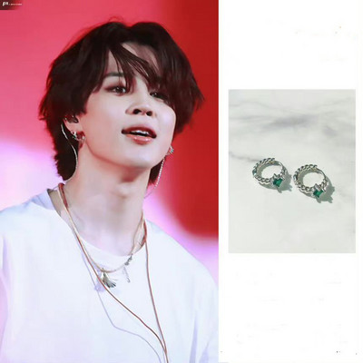 2022-es új KPOP JIMIN vörös faragású fülbevalók divatos vonal páros fülbevalók holdkiegészítők rajongóknak születésnapi ajándékok