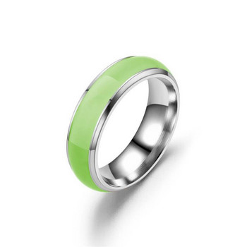 Креативност, мода, личност, светещ пръстен от неръждаема стомана за жени, мъже и мъже, обикновен брачен пръстен за двойка, бижута, подарък