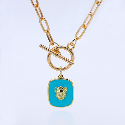 Új Goth Punk Lionhead medál nyaklánc nőknek Férfi Steampunk Emo Animal Chunky lánc nyaklánc nyakörv hosszú pár ékszer ajándék