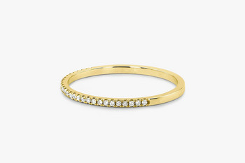 Нов моден пръстен за двойка, креативен едноредов диамантен пръстен, пълен с кристален циркон, пръстен с микродиамант, диамантен пръстен, сребро 925
