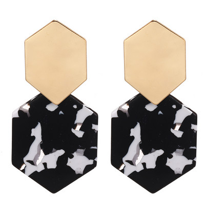 Trendovske crne okrugle metalne naušnice za žene Zlatne sjajne glatke padajuće naušnice 2019. Modni izraz Nakit Pendientes Bijoux