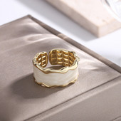 „Ropuhov“, 2021 m., nauja sidabrinė adata, korėjietiška moteris, netaisyklingo bangavimo raštas, žiedas „Fashion Ins Wind Opening Jewelry“ – didmeninė prekyba