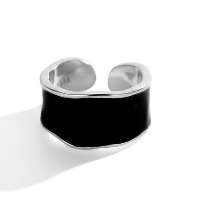 „Ropuhov“, 2021 m., nauja sidabrinė adata, korėjietiška moteris, netaisyklingo bangavimo raštas, žiedas „Fashion Ins Wind Opening Jewelry“ – didmeninė prekyba