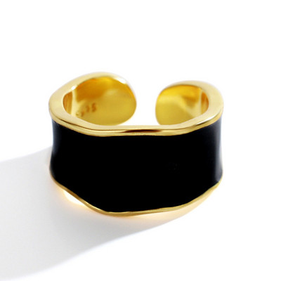 „Ropuhov“, 2021 m., nauja sidabrinė adata, korėjietiška moteris, netaisyklingo bangavimo raštas, žiedas „Fashion Ins Wind Opening Jewelry“ – didmeninė prekyba