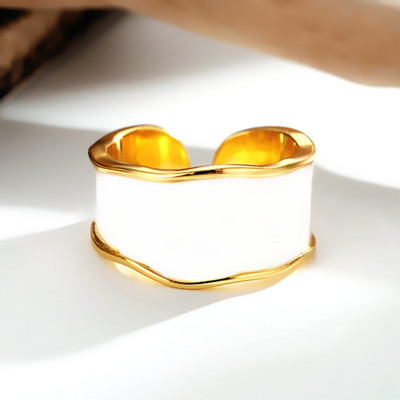 „Ropuhov“, 2021 m., nauja sidabrinė adata, korėjietiška moteris, netaisyklingo bangavimo raštas, žiedas „Fashion Ins Wind Opening Jewelry“ – didmeninė prekyba