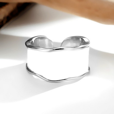 „Ropuhov“, 2021 m., nauja sidabrinė adata, korėjietiška moteris, netaisyklingo bangavimo raštas, žiedas „Fashion Ins Wind Opening Jewelry“ – didmeninė prekyba