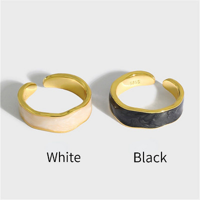 „Ropuhov“, 2021 m., nauja sidabrinė adata, korėjietiška moteris, netaisyklingo bangavimo raštas, žiedas „Fashion Ins Wind Opening Jewelry“ – didmeninė prekyba