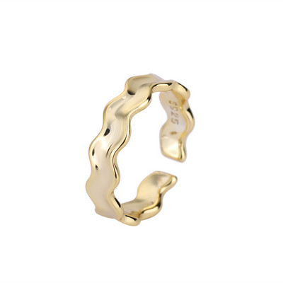 „Ropuhov“, 2021 m., nauja sidabrinė adata, korėjietiška moteris, netaisyklingo bangavimo raštas, žiedas „Fashion Ins Wind Opening Jewelry“ – didmeninė prekyba