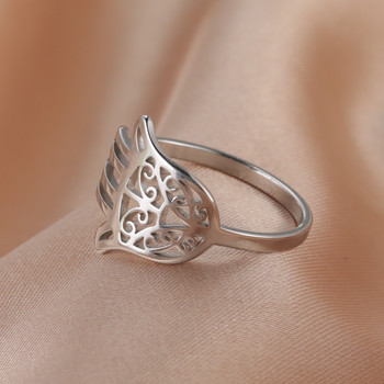 Skyrim Неръждаема стомана Хамса Фатима пръстени за ръце за жени Момичета Златен цвят пръстен Амулет Талисман Бижута Подаръци на едро 2023
