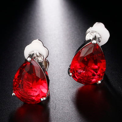 Manșetă pentru urechi de cristal de modă pentru femei, cercei cu clemă cu picătură de apă, din zirconiu, simplu, verde, bijuterii drăguțe coreene Accesorii pentru femei
