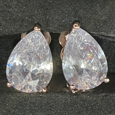 Manșetă pentru urechi de cristal de modă pentru femei, cercei cu clemă cu picătură de apă, din zirconiu, simplu, verde, bijuterii drăguțe coreene Accesorii pentru femei