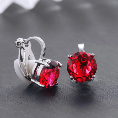 Manșetă pentru urechi de cristal de modă pentru femei, cercei cu clemă cu picătură de apă, din zirconiu, simplu, verde, bijuterii drăguțe coreene Accesorii pentru femei