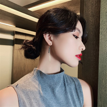 Корейски обеци Модни бижута Класически дълги обеци с полумесец Oorbellen Boucles Pendientes Обеци за жени на едро