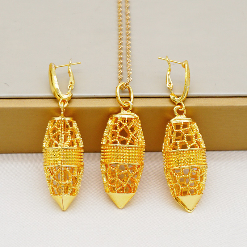 2022-es divat etióp nyaklánc fülbevaló afrikai menyasszonyi ékszerkészlet nőknek esküvői parti ajándék