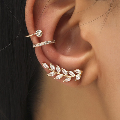 Rock Vintage cirkonski zvjezdani lanac s kićankama Naušnice za žene Unisex Minimalistički lažni piercing Manžeta za uši Nakit Pokloni