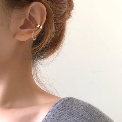 Rock Vintage cirkonski zvjezdani lanac s kićankama Naušnice za žene Unisex Minimalistički lažni piercing Manžeta za uši Nakit Pokloni