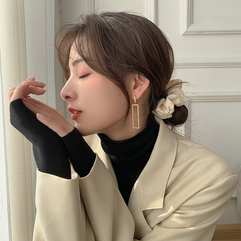 MEYRROYU 316L rozsdamentes acél divatékszerek romantikus geometrikus téglalap alakú fülbevalók 2021 divatos nőknek új parti ajándék