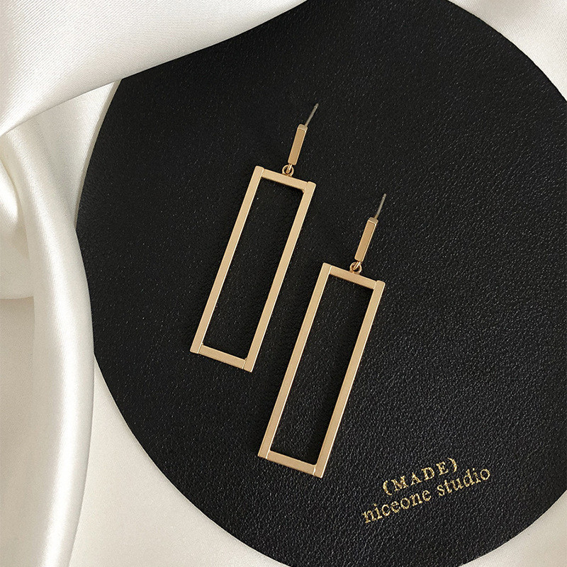 MEYRROYU 316L rozsdamentes acél divatékszerek romantikus geometrikus téglalap alakú fülbevalók 2021 divatos nőknek új parti ajándék