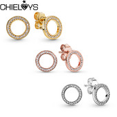 CHIELOYS 2022, noi cercei vintage, cercei cu șuruburi de cristal, marca Bling, pentru femei, fete, Crăciun, bijuterii de nuntă la modă