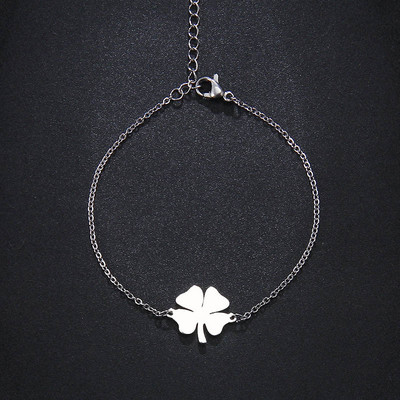 CACANA nerūdijančio plieno rinkiniai moterims dobilo formos karoliai apyrankės auskarai moterims meilužio sužadėtuvių papuošalai