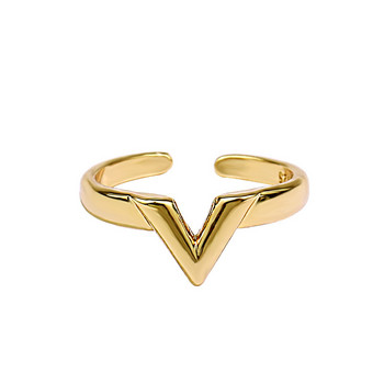 LIVVY Ασημί Χρώμα Δαχτυλίδια για Γυναικείες Σχήμα V Χρυσό Χρώμα Vintage Μοντέρνα κοσμήματα Ρυθμιζόμενα Αντίκες Δώρα για πάρτι