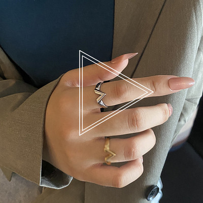 LIVVY ezüst színű női gyűrűk V alakú arany színű vintage esküvői divatos ékszerek állítható antik finomságok parti ajándékok