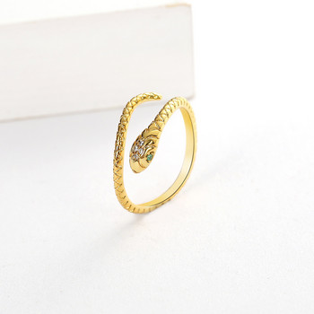 New Fashion Big Animal Ring For Women Girl Party Κοσμήματα Χρυσό Χρώμα Κυβικό Ζιργκόν Κοίλο Λεοπάρ Ανοιχτό ρυθμιζόμενο δαχτυλίδι φιδιού