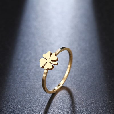 DOTIFI Pentru Femei Inel Trifoi Model Nou Oțel inoxidabil 316L Fete Bijuterii de lux Petrecere/Nunta R173