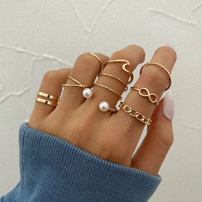Inel hip hop pe lanțuri de degete bijuterii reglabile inele pentru bărbați femei cadouri anillos gotice inele estetice 2021 accesorii tendințe