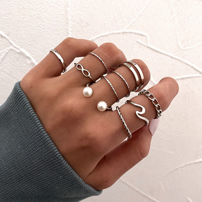 Inel hip hop pe lanțuri de degete bijuterii reglabile inele pentru bărbați femei cadouri anillos gotice inele estetice 2021 accesorii tendințe