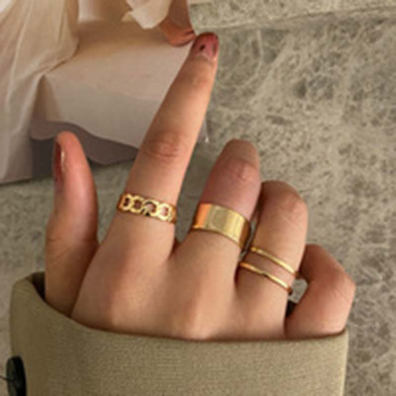 Inel hip hop pe lanțuri de degete bijuterii reglabile inele pentru bărbați femei cadouri anillos gotice inele estetice 2021 accesorii tendințe