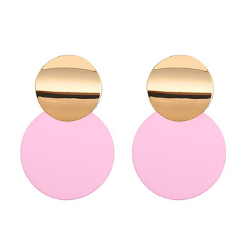 9 Χρώματα Candy Διπλά Στρογγυλά Μεταλλικά Σκουλαρίκια Γούρι Μοντέρνα Γυαλιστερή Γεωμετρία Παγιέτες Δήλωση Brincos για Γυναικεία Κοσμήματα Δώρο