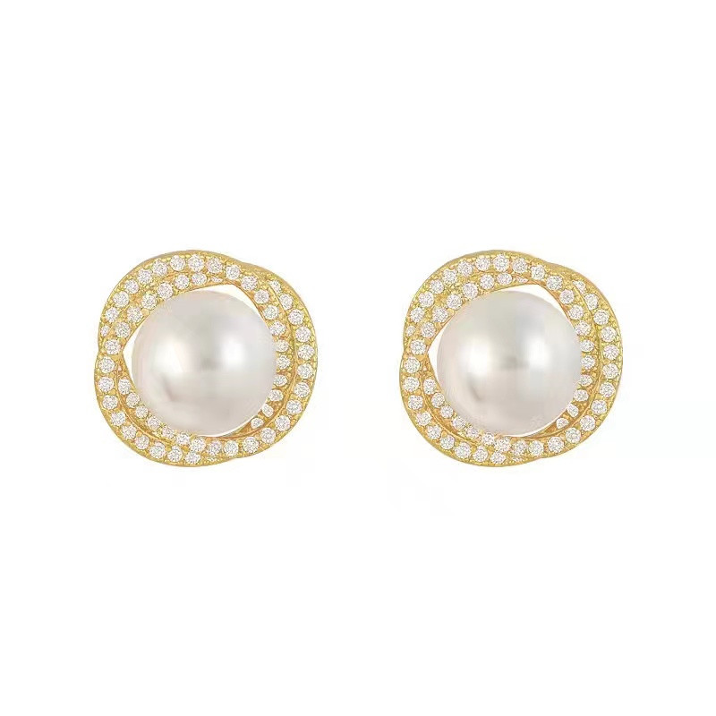 2020 új, szokatlan, geometrikus örvény alakú gyöngy Fülbevaló nőknek gyönyörű divatékszerek buli luxus kiegészítők Fülbevalók