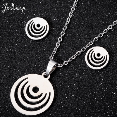 Rozsdamentes acél lánc nyakláncok nőknek Férfi Hip Hop Bicikli Kerékpár Fülbevaló Divat Ékszer Szettek Kiegészítők Barátok Ajándékok