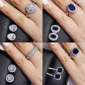 India török luxus divat rózsaszín kék ezüst színű ékszer szett esküvői nőknek Dubai gyűrűs fülbevaló parti ajándék ékszer Z8