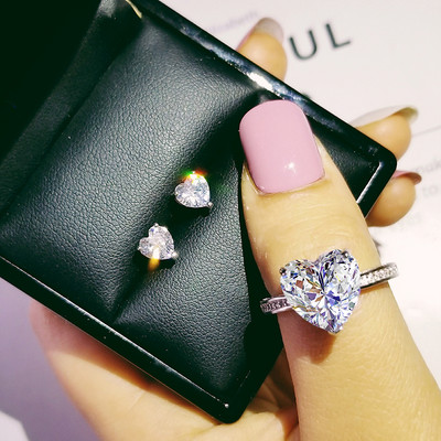 India török luxus divat rózsaszín kék ezüst színű ékszer szett esküvői nőknek Dubai gyűrűs fülbevaló parti ajándék ékszer Z8