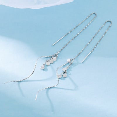 Geometrikus holdcsillag aszimmetrikus macska halcsont hosszú bojtos lánc lógó fülbevaló nőknek divatos esküvői ékszerek ajándékok